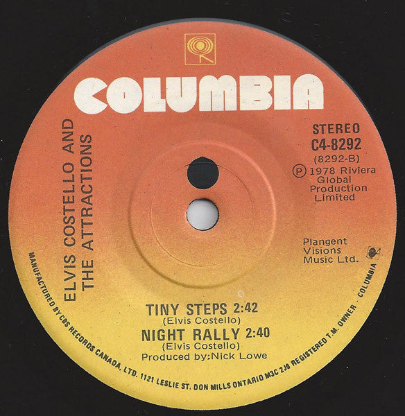 Elvis Costello & The Attractions : I Don't Want To Go To Chelsea / Tiny Steps / Night Rally (7", Single)