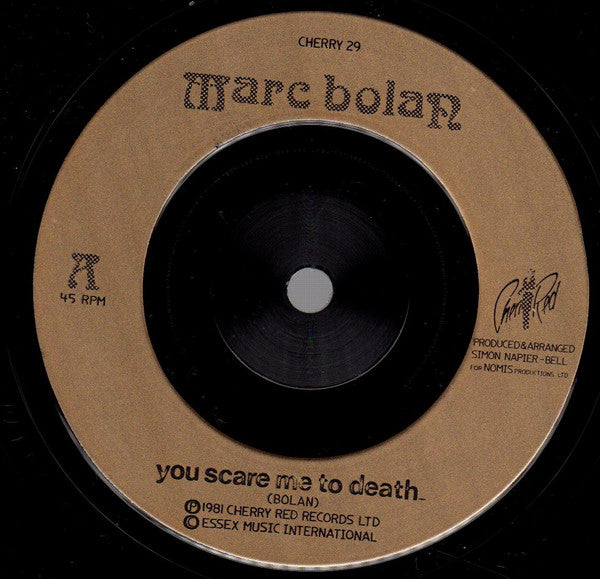 Marc Bolan : You Scare Me To Death (7", Single + Flexi, 7", S/Sided)