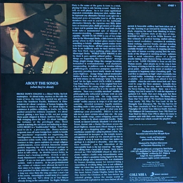 Bob Dylan : World Gone Wrong (LP, Album, RE)