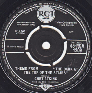 Chet Atkins : "The Dark At The Top Of The Stairs" Theme (7", Single)