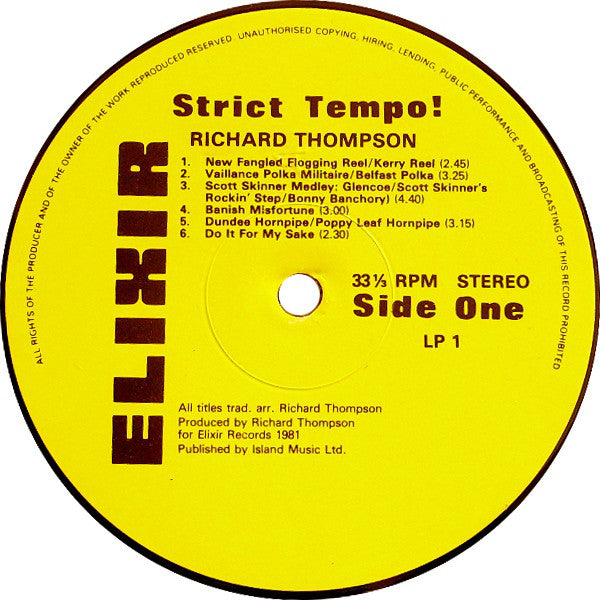 Richard Thompson : Strict Tempo! (Traditional & Modern Tunes For All Occasions!!) (LP, Album)