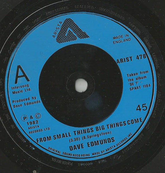 Dave Edmunds : From Small Things, Big Things Come (7", Single)