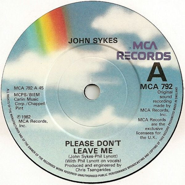 John Sykes : Please Don't Leave Me (7", Single)