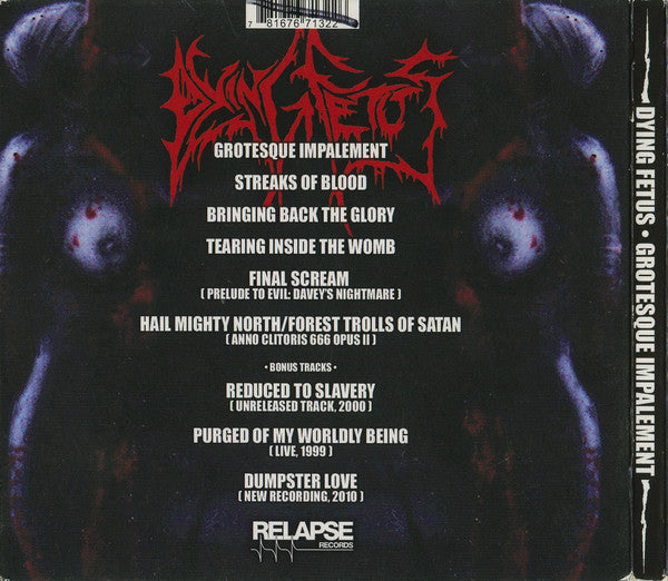 Dying Fetus : Grotesque Impalement (CD, EP, Ltd, RE, RM, Dig)
