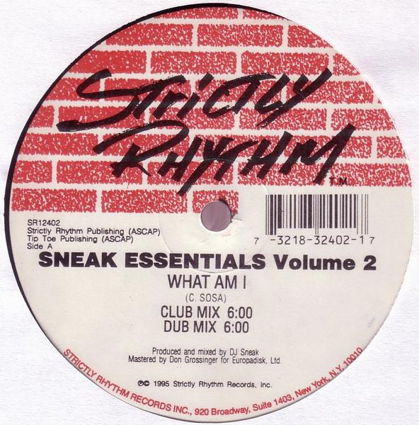 DJ Sneak : Sneak Essentials Volume 2 (12")