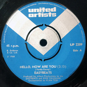 The Easybeats : Hello, How Are You (7", Single, 4 P)