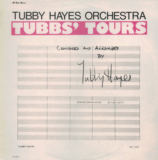 The Tubby Hayes Orchestra : Tubbs' Tours (LP, Album, RE)