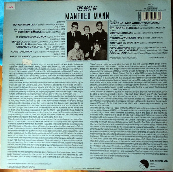 Manfred Mann : The Best Of Manfred Mann (LP, Comp)