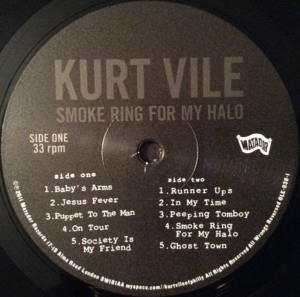 Kurt Vile : Smoke Ring For My Halo (LP, Album)