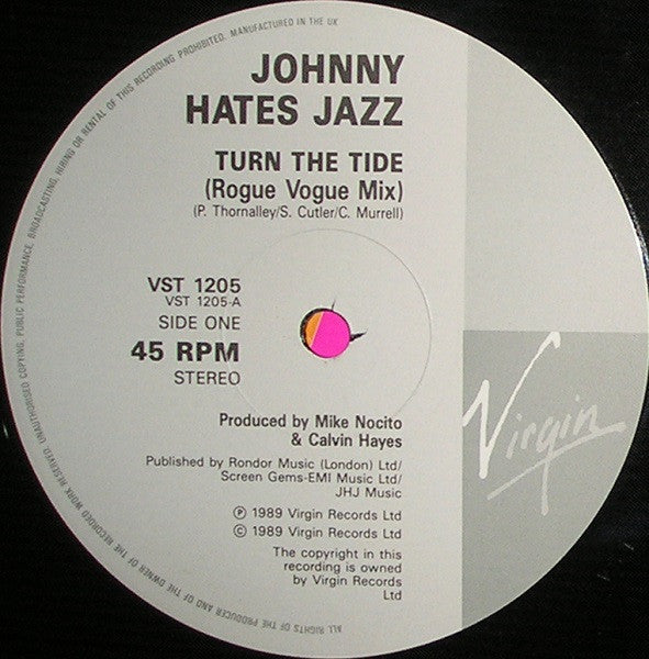 Johnny Hates Jazz : Turn The Tide (12", Single)