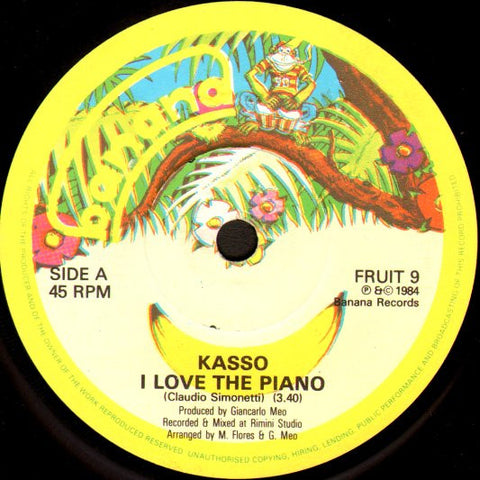 Kasso : I Love The Piano / Dancing On The Beach (7")