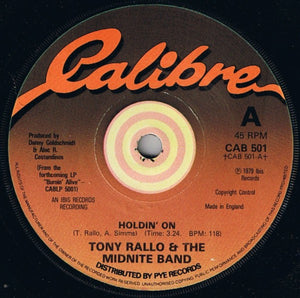 Tony Rallo & The Midnite Band : Holdin' On (7", Single)