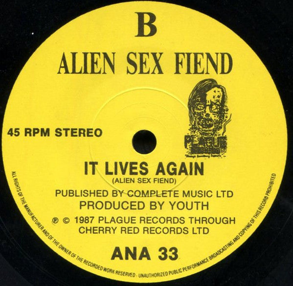 Alien Sex Fiend : Hurricane Fighter Plane (7")