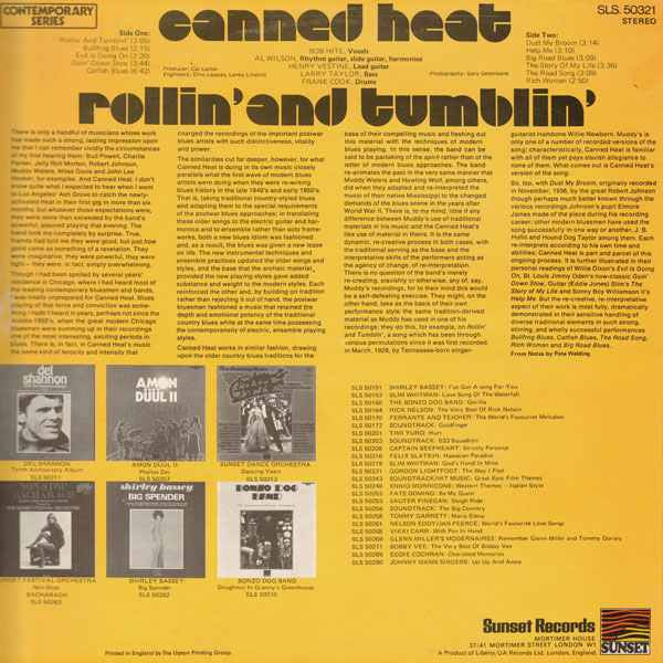 Canned Heat : Rollin' And Tumblin' (LP, Album, RE)