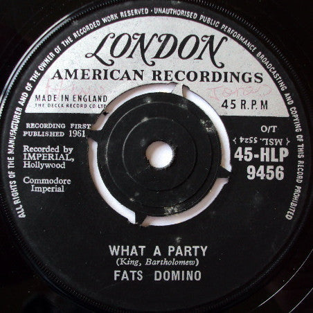 Fats Domino : What A Party (7")