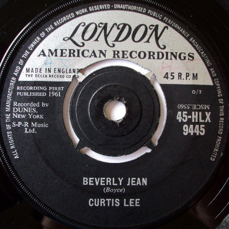 Curtis Lee : Under The Moon Of Love (7")