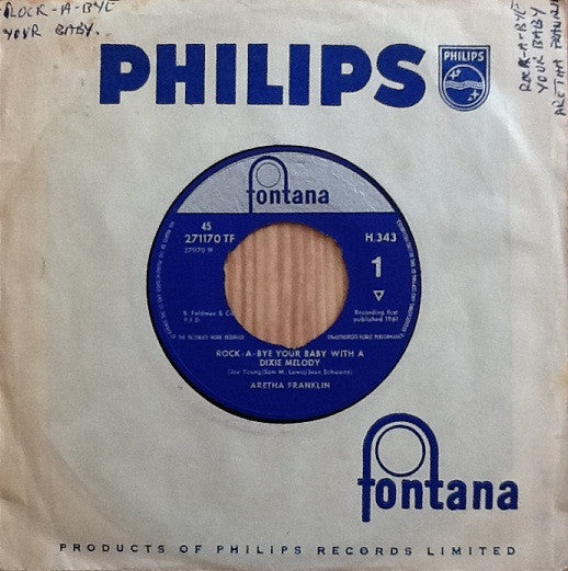 Aretha Franklin : Rock-A-Bye Your Baby With A Dixie Melody (7")