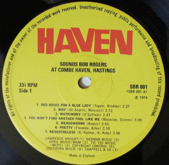 Sounds Bob Rogers : At Combe Haven, Hastings (LP)