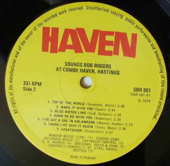 Sounds Bob Rogers : At Combe Haven, Hastings (LP)