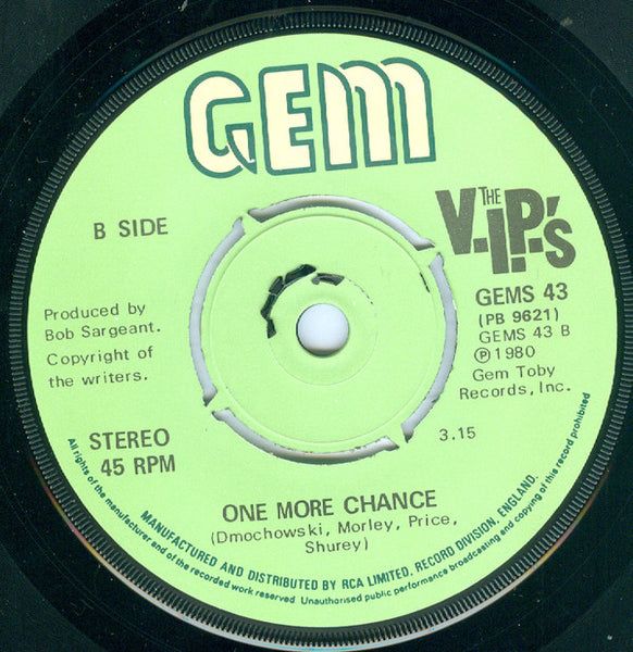 The V.I.P.'s : Need Somebody To Love (7" + 7", EP)