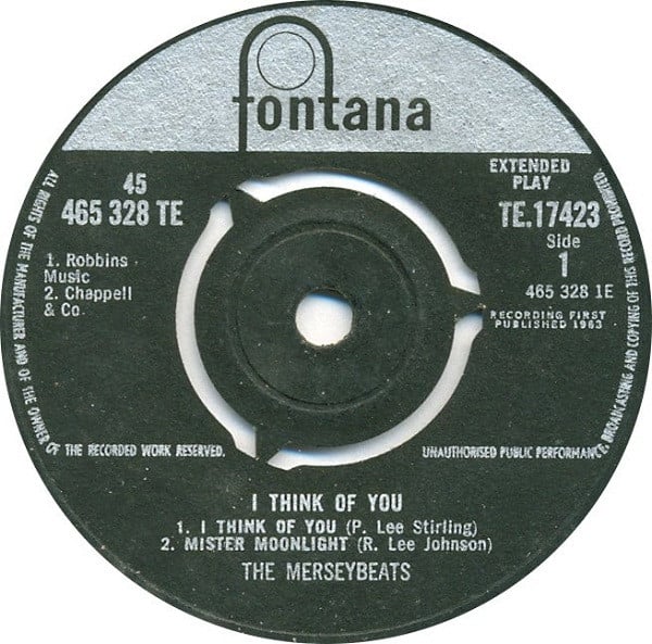 The Merseybeats : I Think Of You (7", EP)