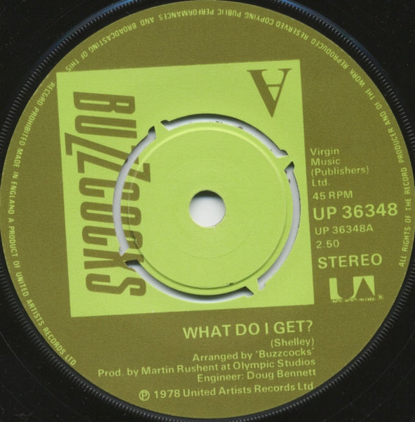 Buzzcocks : What Do I Get? (7", Single)