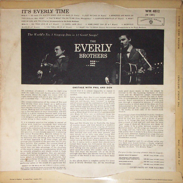 The Everly Brothers* : It's Everly Time! (LP, Album, Mono)