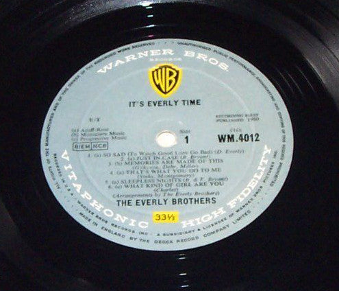 The Everly Brothers* : It's Everly Time! (LP, Album, Mono)