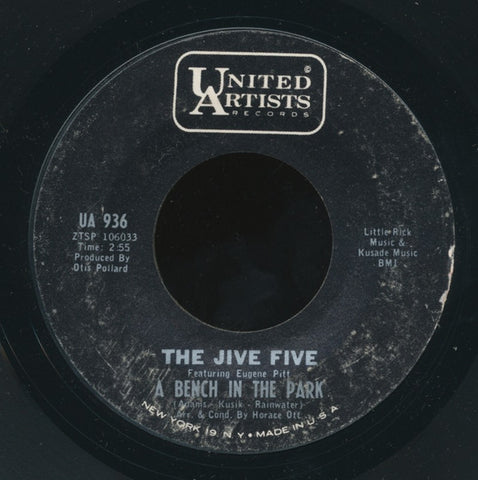 The Jive Five : A Bench In The Park / Please Baby Please (Come On Back To Me) (7")