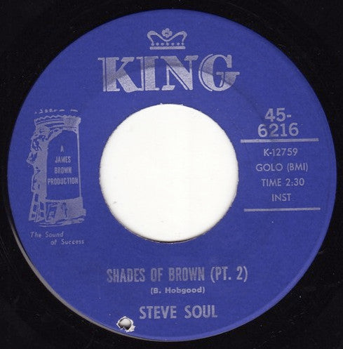 Steve Soul : James Brown - A Talk With The News (7", Single, Blu)