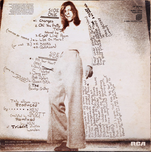 Buy David Bowie : Hunky Dory (LP, Album, Dyn) Online for a great