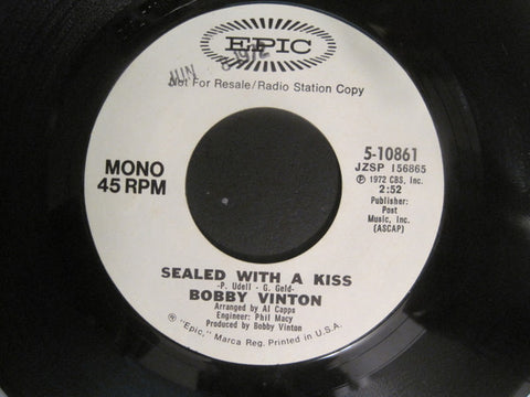 Bobby Vinton : Sealed With A Kiss (7", Mono, Promo)