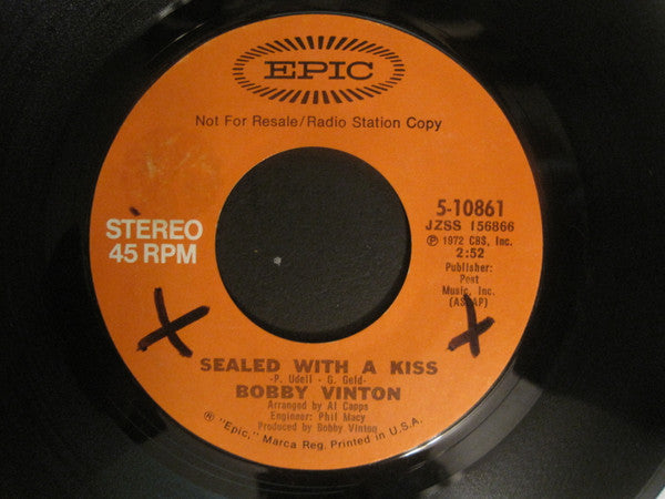 Bobby Vinton : Sealed With A Kiss (7", Mono, Promo)