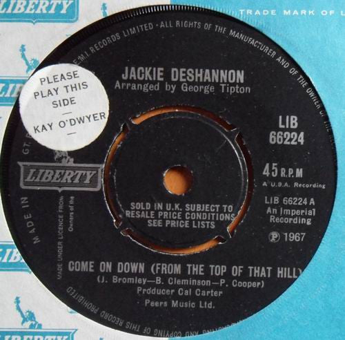 Jackie DeShannon : Come On Down (From The Top Of That Hill) / Find Me Love (7")