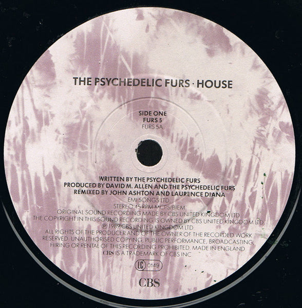 The Psychedelic Furs : House (7", Single)