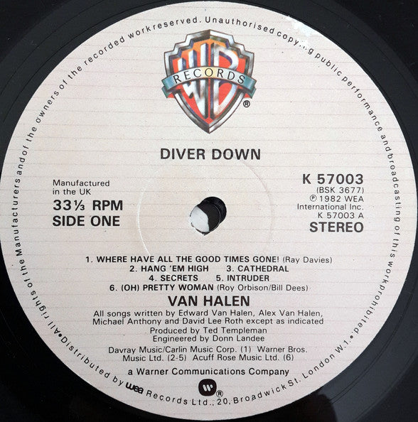 Van Halen : Diver Down (LP, Album)