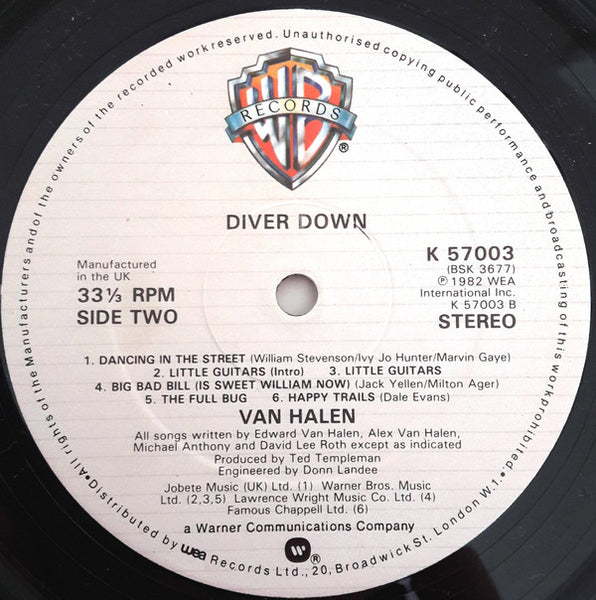 Van Halen : Diver Down (LP, Album)