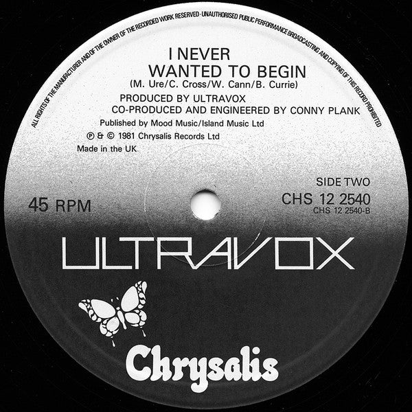 Ultravox : The Thin Wall (12", Single, UK )