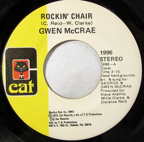 Gwen McCrae : Rockin' Chair / It Keeps On Raining (7", Single)