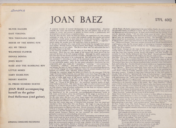 Joan Baez : Joan Baez (LP, Album, RE)