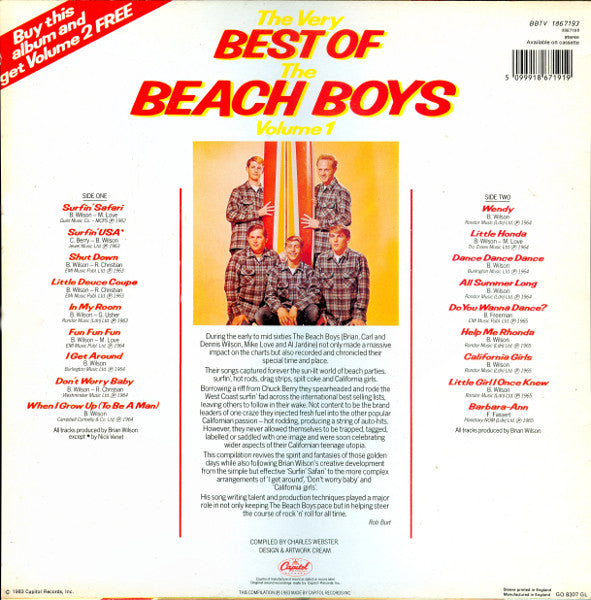 The Beach Boys : The Very Best Of The Beach Boys (Volume 1) (LP, Comp)