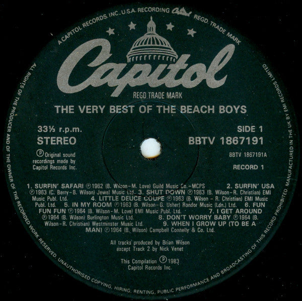 The Beach Boys : The Very Best Of The Beach Boys (Volume 1) (LP, Comp)