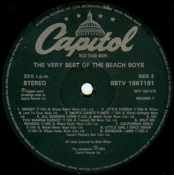 The Beach Boys : The Very Best Of The Beach Boys (Volume 1) (LP, Comp)