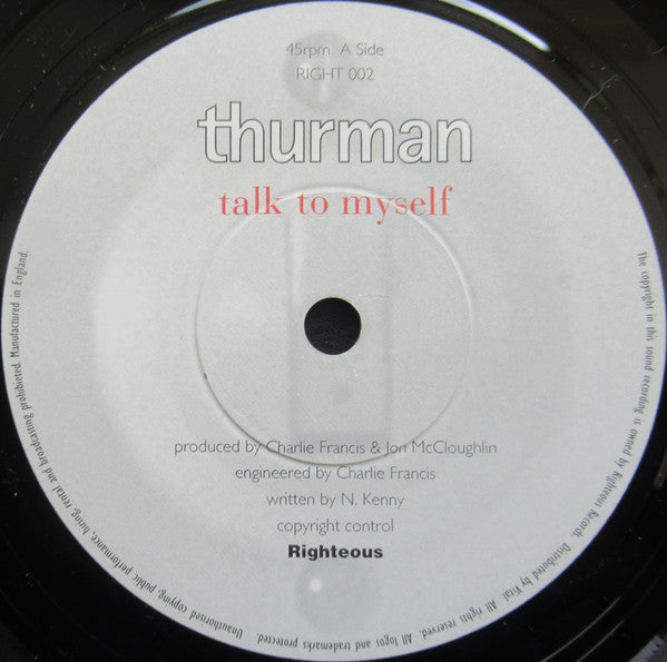 Thurman : Talk To Myself (7", Single, Ltd, Num)