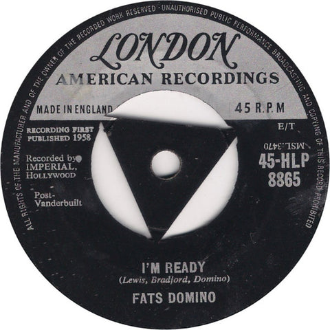 Fats Domino : I'm Ready / Margie (7", Tri)