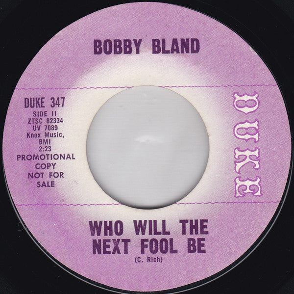 Bobby Bland : Blue Moon / Who Will The Next Fool Be  (7", Promo)