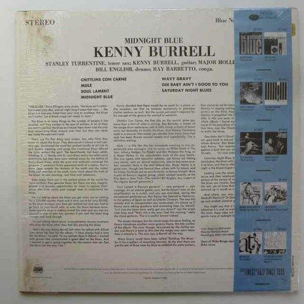 Kenny Burrell : Midnight Blue (LP, Album, RE, RM, Aud)