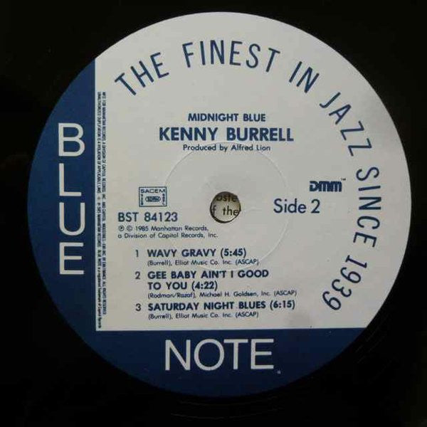 Kenny Burrell : Midnight Blue (LP, Album, RE, RM, Aud)