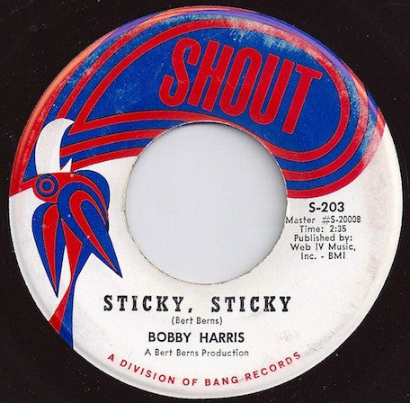 Bobby Harris (3) : Sticky, Sticky (7", Single)