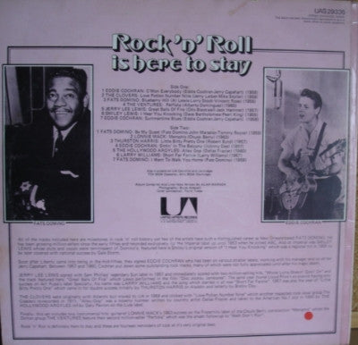 Various : Rock 'N' Roll Is Here To Stay (LP, Comp)